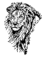 Lion logo white fill small